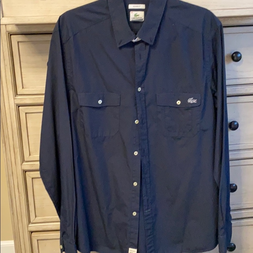 Lacoste Modern Fit Dark Blue Button Down